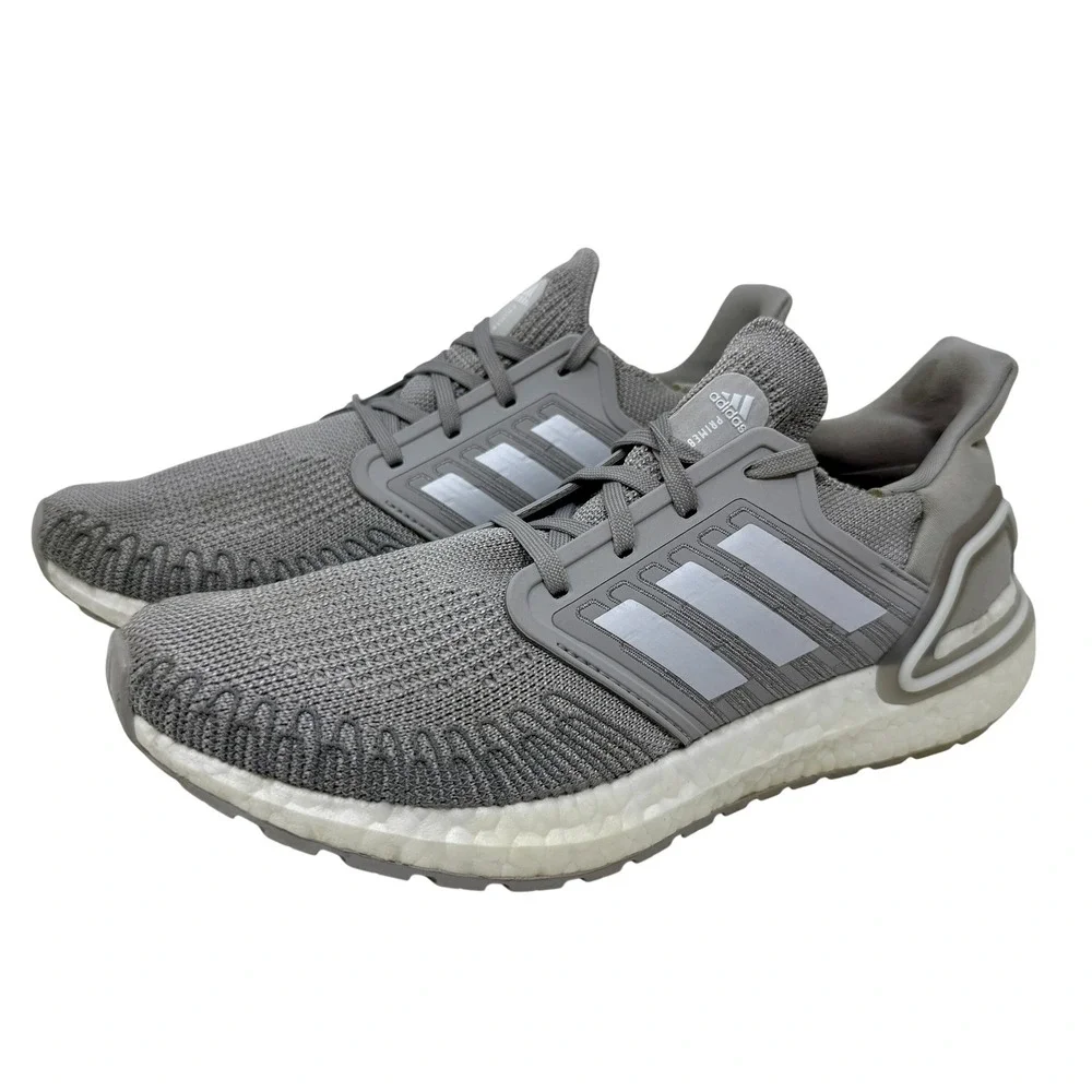 Adidas Ultraboost 20 Grey Silver‎ Primeblue Running Shoes Size Women's 8.5